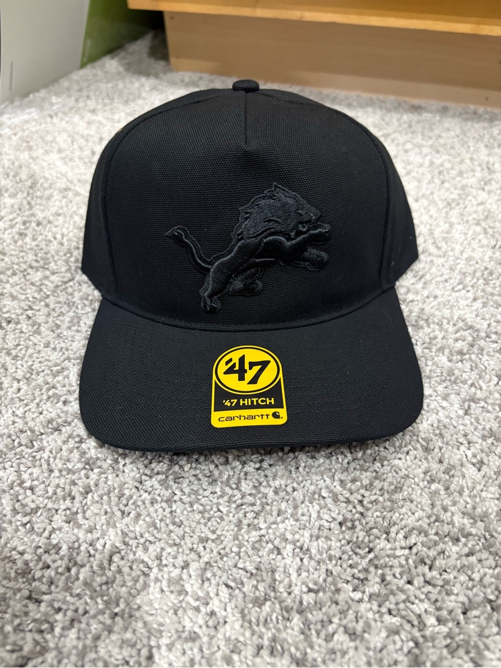 Carhartt Black Detroit Lions Embroidered '47 Hitch Cap